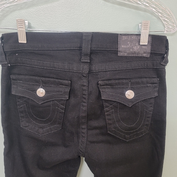 True Religion Black Distressed Skinny Jeans - Picture 4 of 9